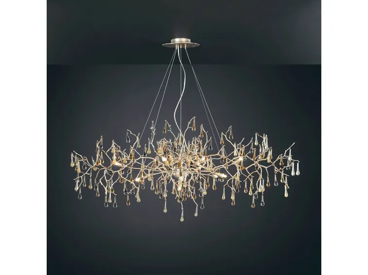 lampadario decorativo con funi
