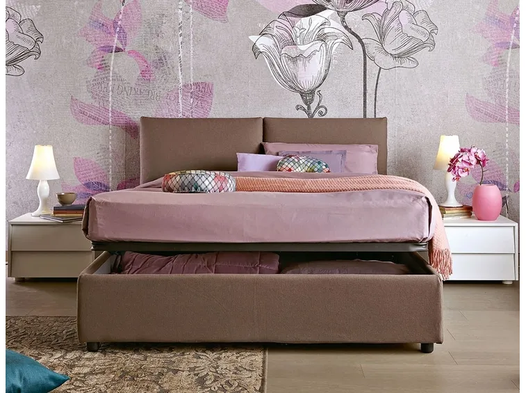 letto moderno con contenitore