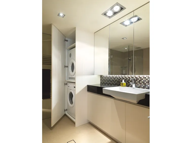 Mobile per lavatrice in bagno
