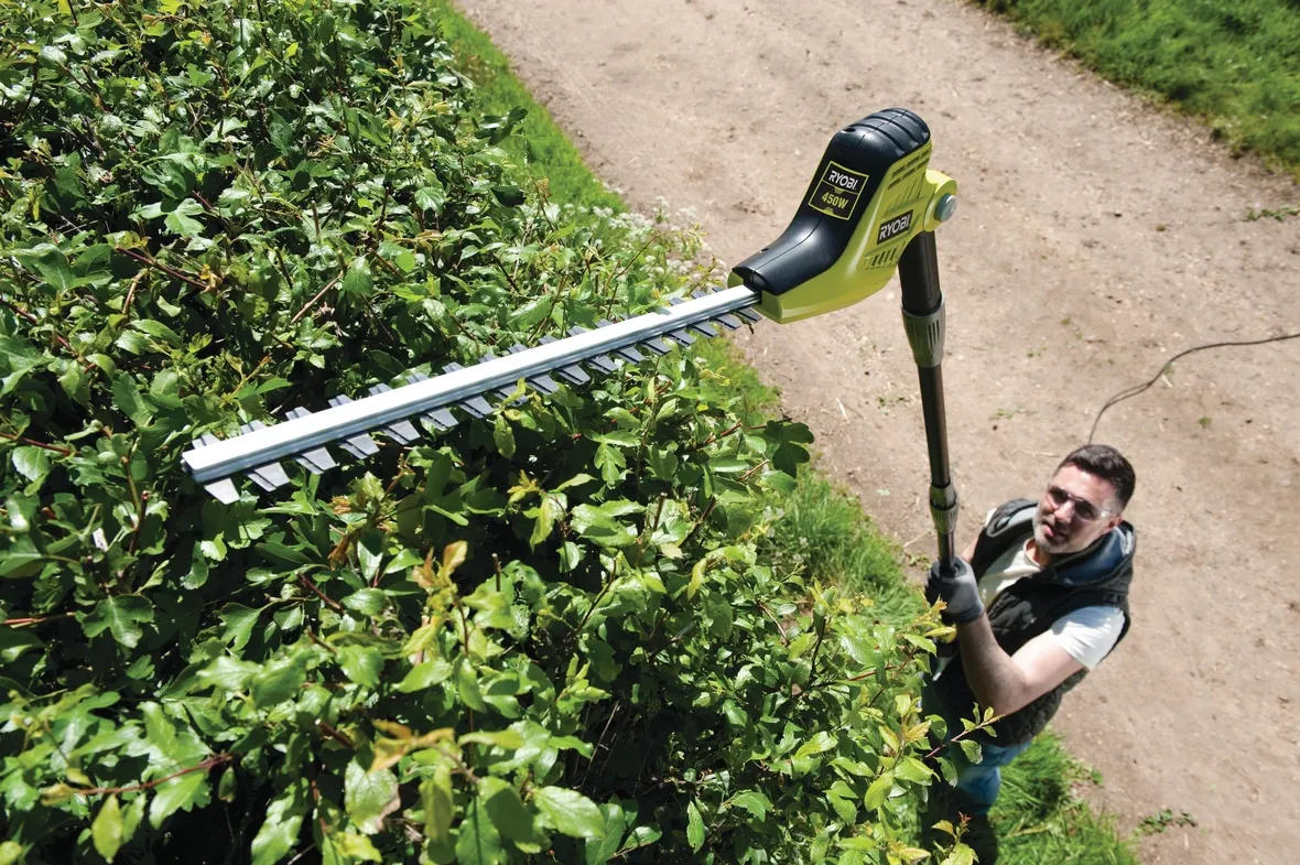 modello di tagliasiepi telescopico ryobi