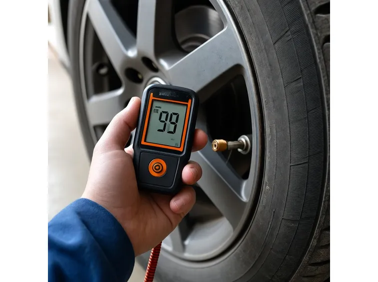 Gonfiaggio gomme con compressore