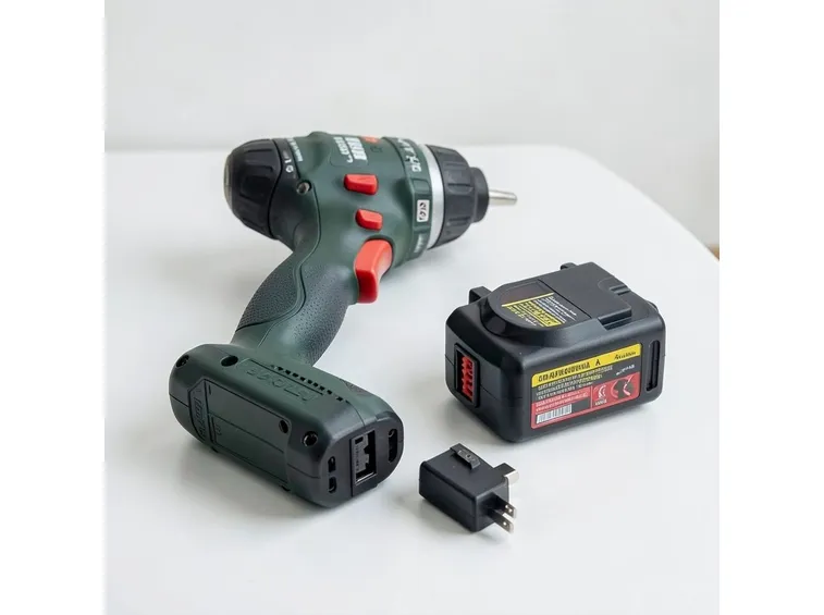 Trapano avvitatore con batteria sostitutiva