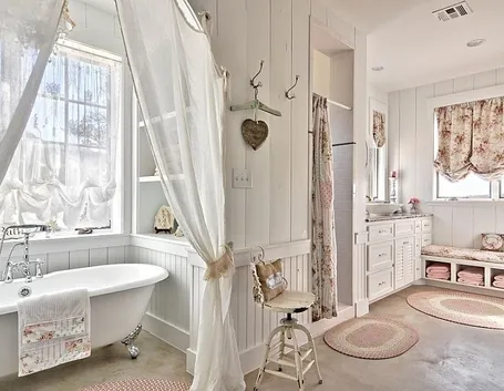 esempio di arredo bagno shabby