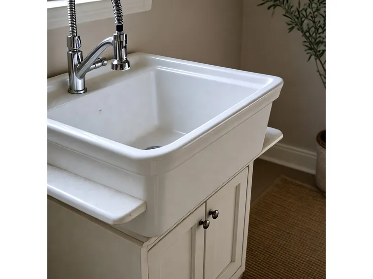 Lavabo con rubinetto flessibile