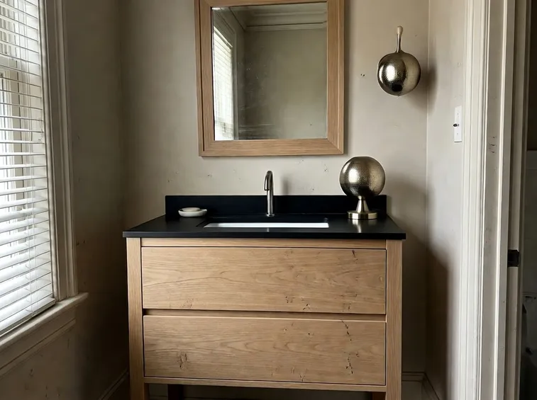 Mobile con specchio per il bagno
