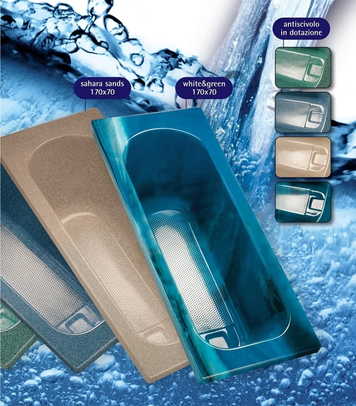 vasche da bagno colorate