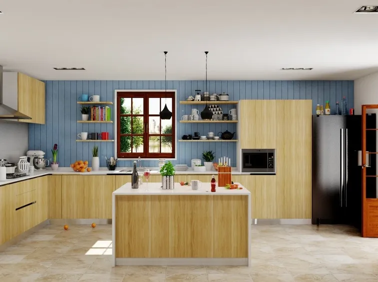 cucina con isola moderna