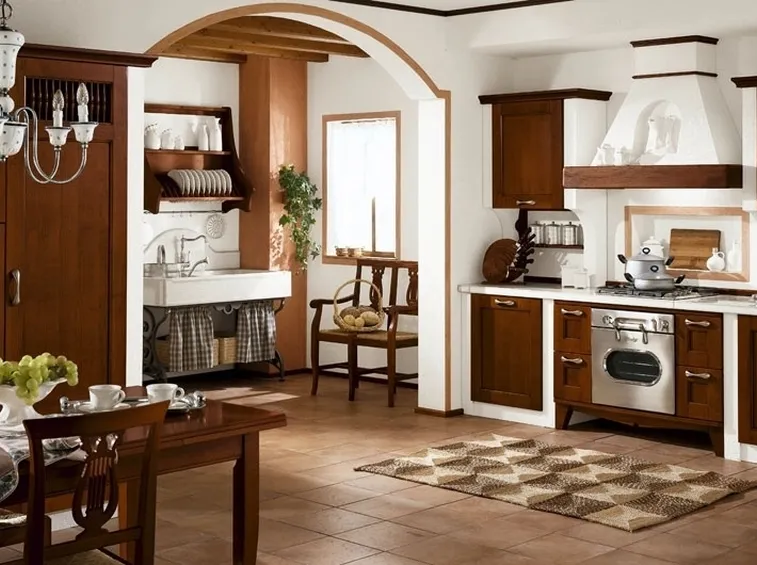 cucina muratura rustica