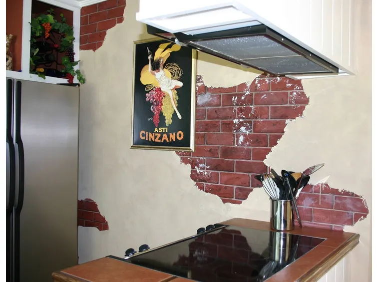 cucina in finta muratura