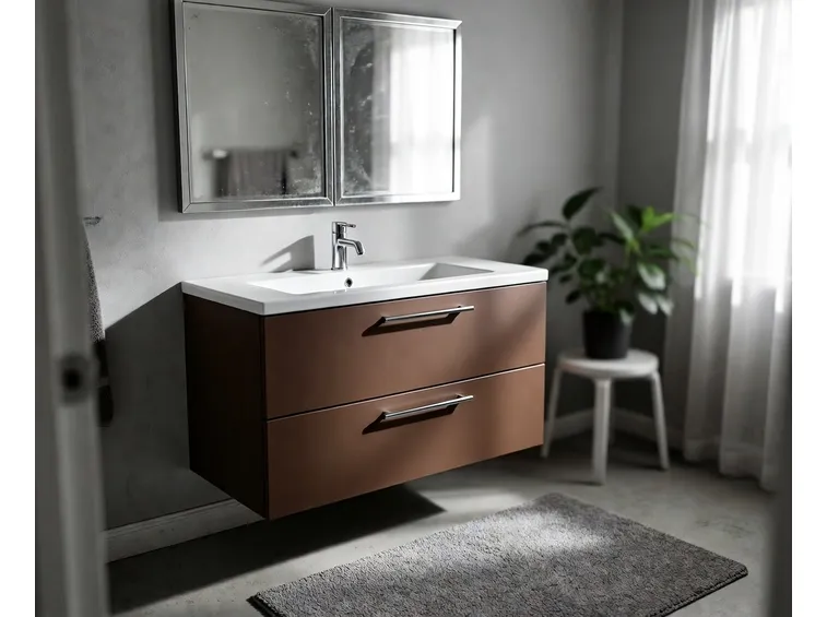 Lavabo con mobiletto bagno a sospensione