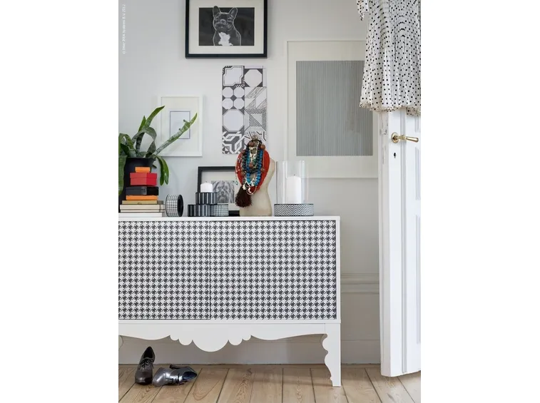 mobile decorato con pied de poule