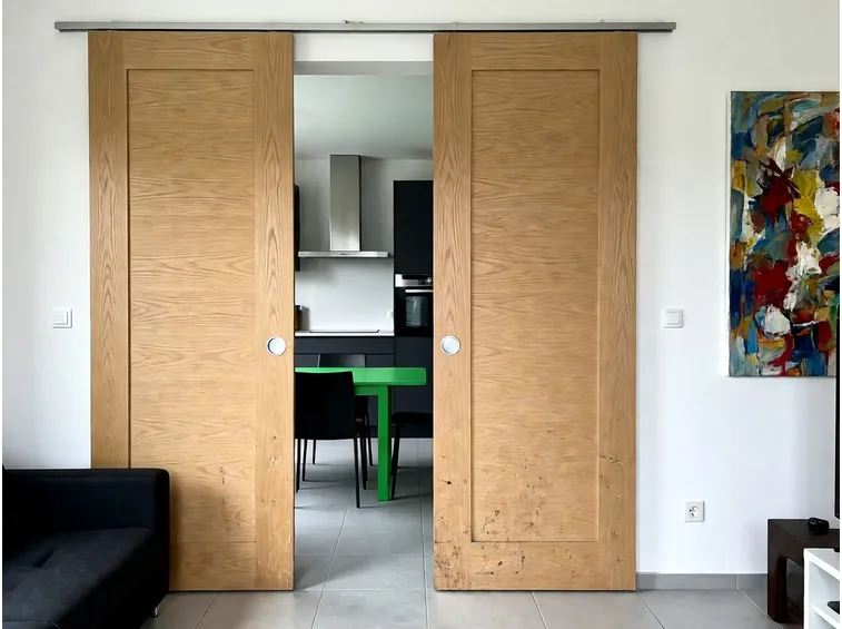 porta in rovere sbiancato scorrevole