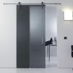 porta scorrevole esterna in vetro