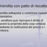 vendita con patto di riscatto