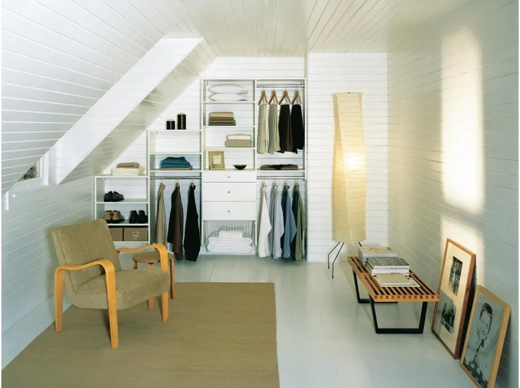 cabina armadio in mansarda