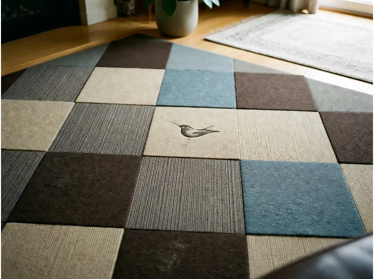 esempio di moquette a quadrelle