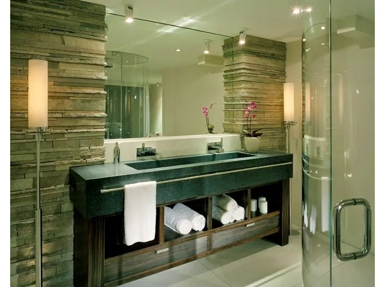 pietra ricostruita per il bagno