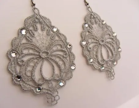 orecchini pizzo macramè