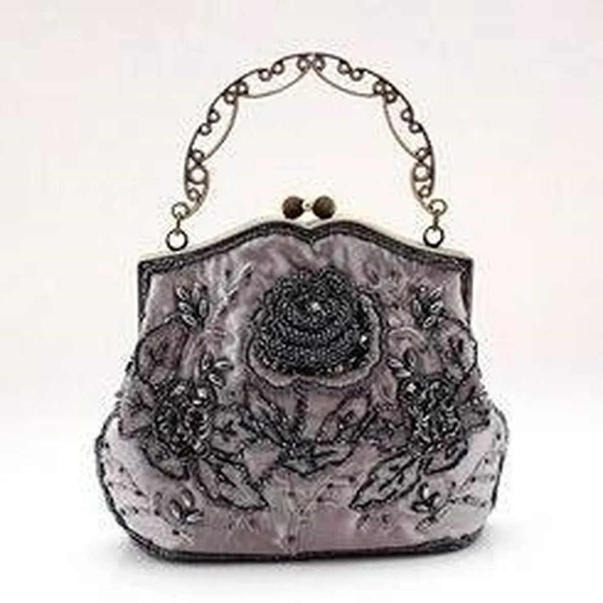 borsa con fiori e perline