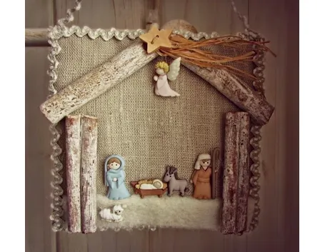 esempio di presepe da appendere