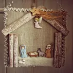 esempio di presepe da appendere