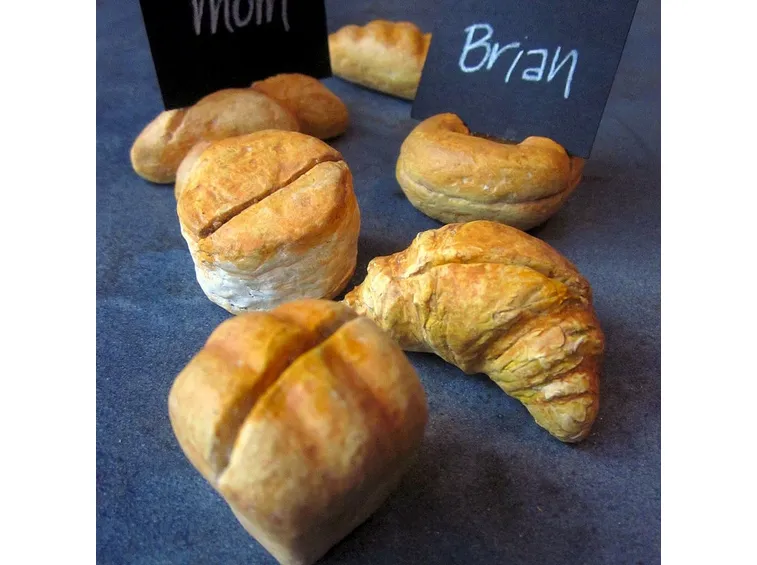 segnaposto con bocconcini di pane