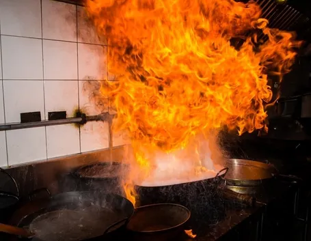 incendio in cucina