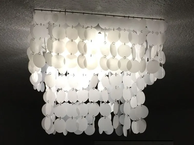 lampadario fai da te in carta