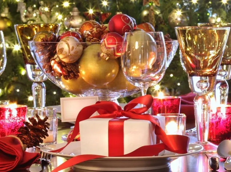 decori tavola di Natale