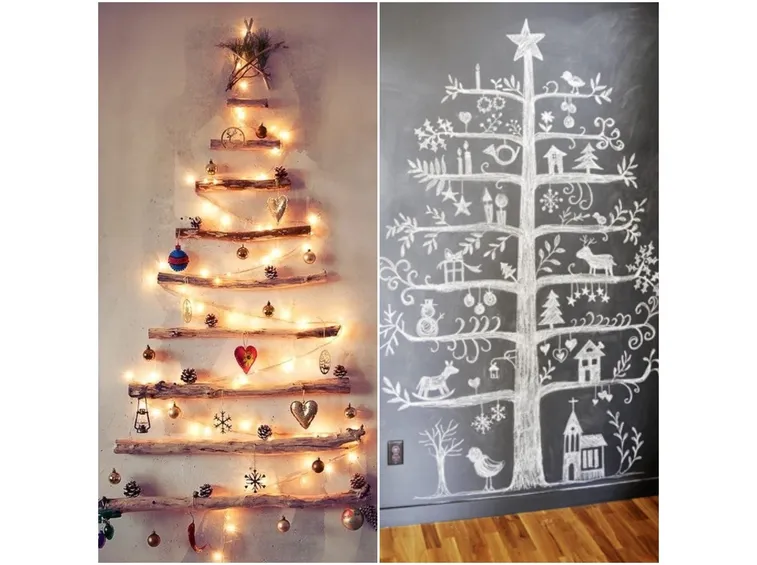 alberi di Natale a parete