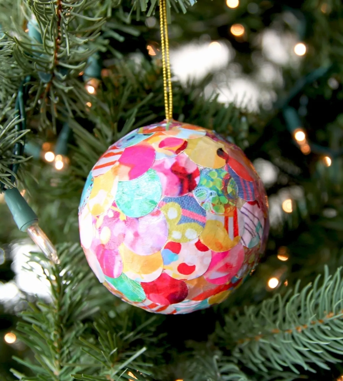 pallina di Natale decoupage