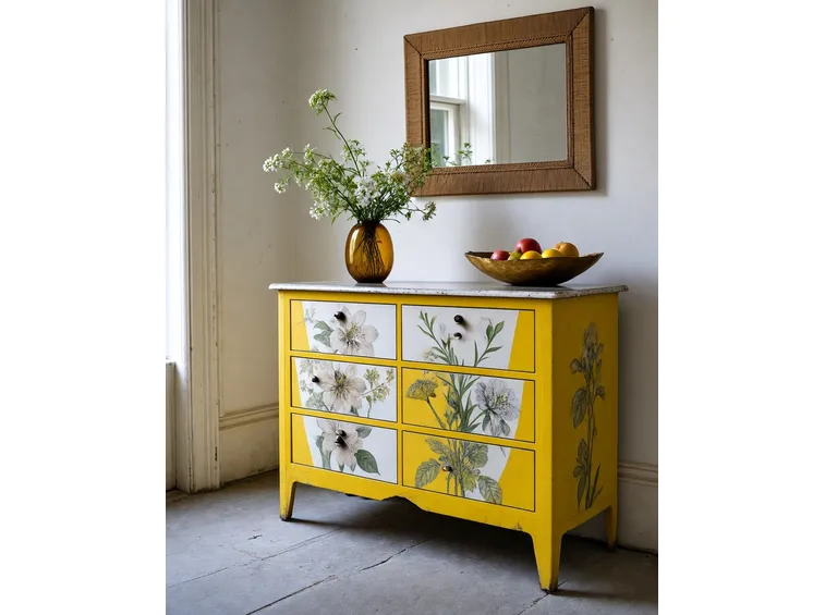 mobile decorato con decoupage