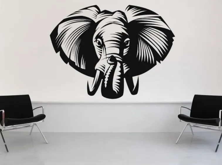 Stencil elefante