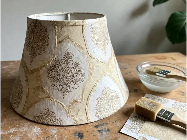decoupage su lampada