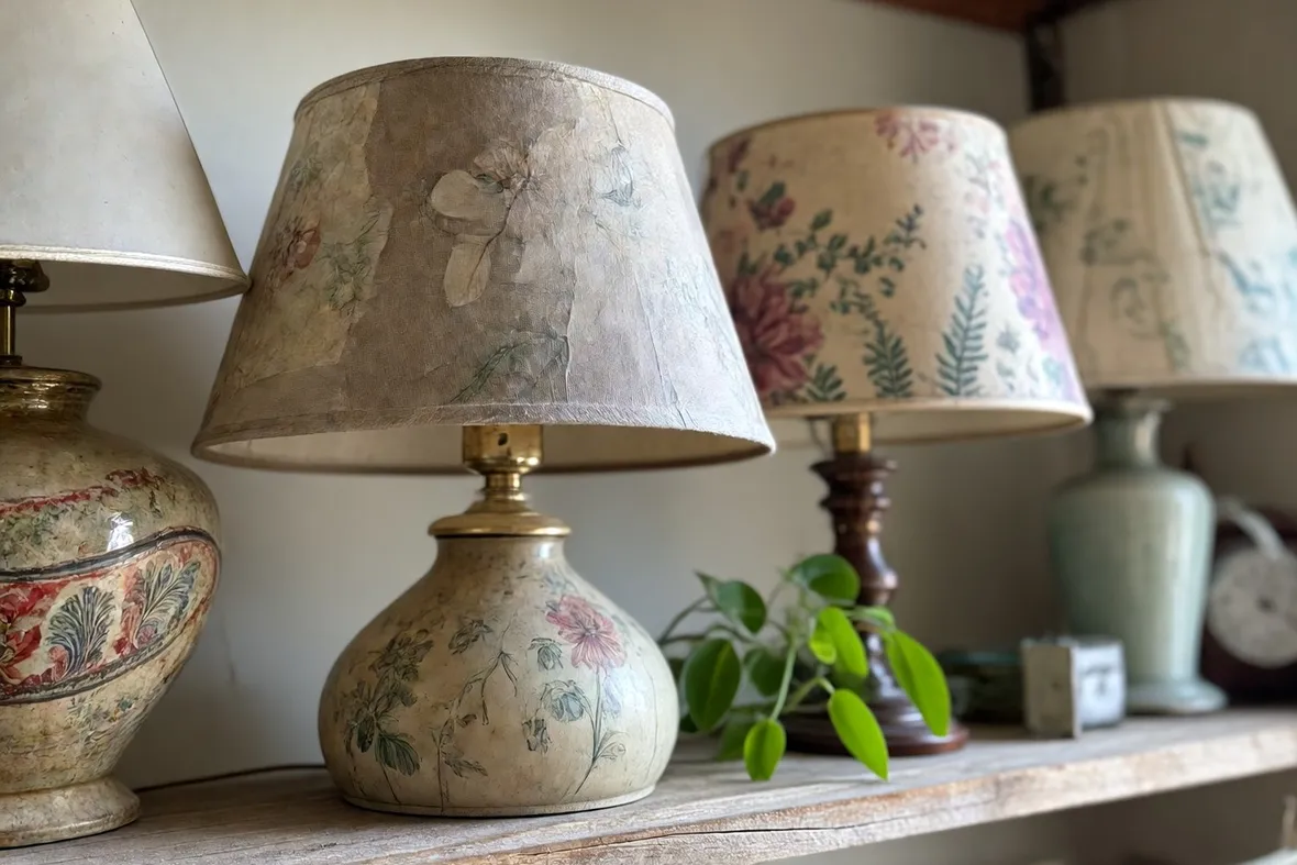 decoupage su lampada