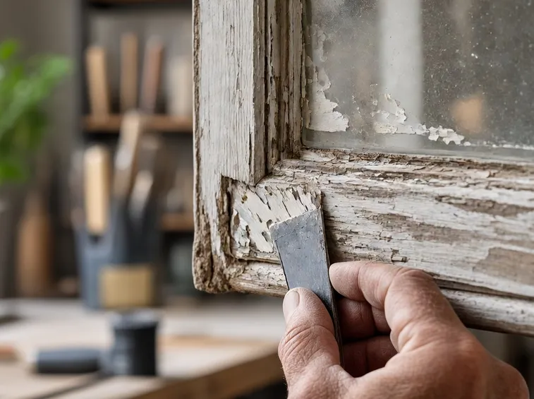 sistemazione finestra in legno