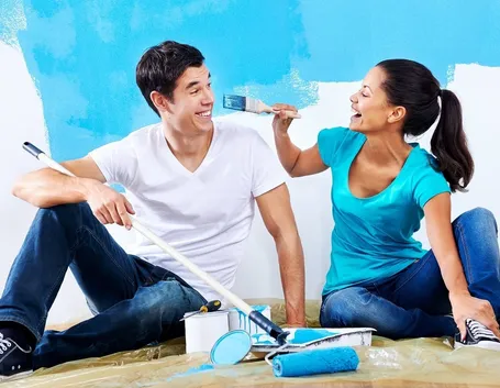 pittura blu