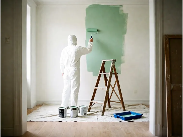 Applicazione pittura con rullo
