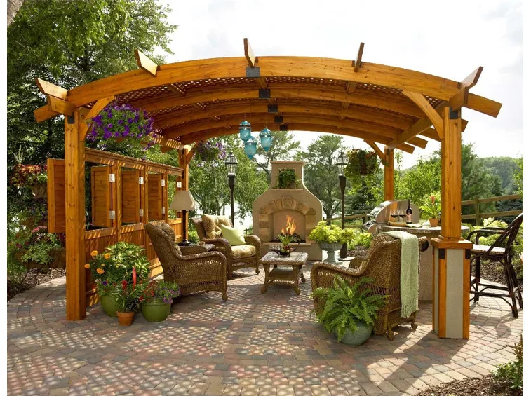 pergola in terrazza living esterno