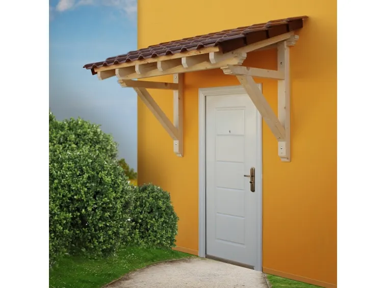 Tettoia in legno per porta