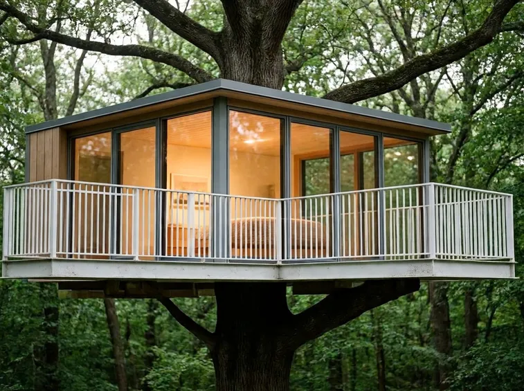 casa moderna su albero