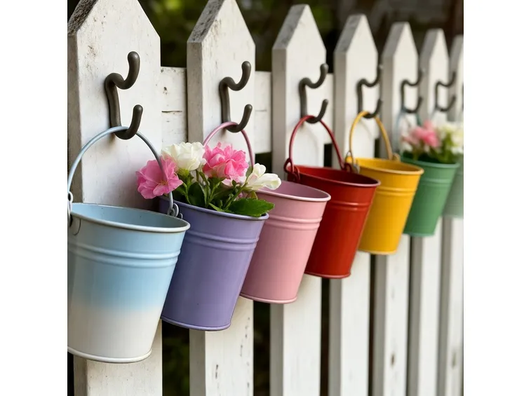 barattoli colorati per giardino