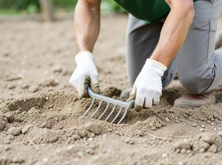 Preparare semina giardino