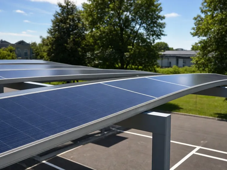 Esempio di pensiline fotovoltaiche