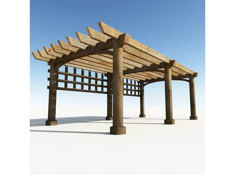Esempio di pergolato in legno
