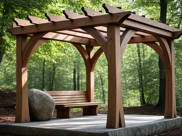 Tettoia in legno dal design ricercato