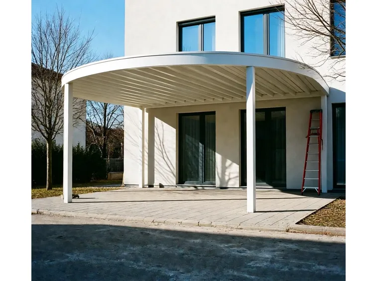 Moderna tettoia in pvc