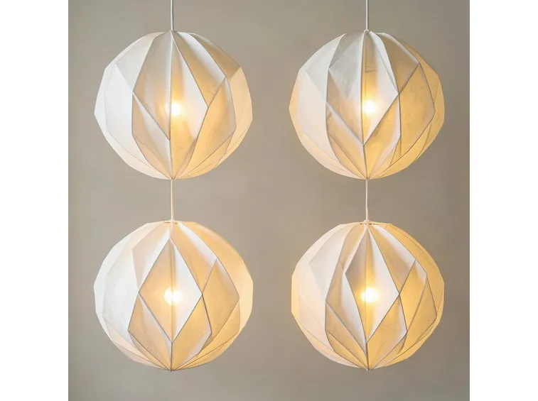 lampadario fatto in carta