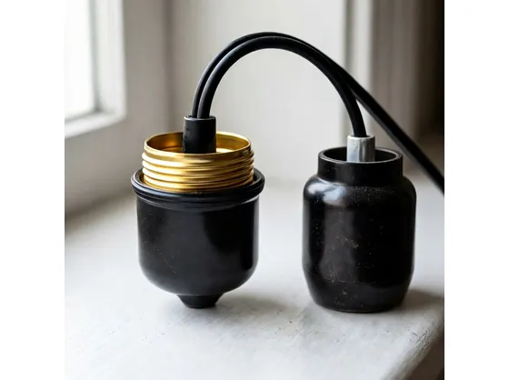 portalampada e27 nero