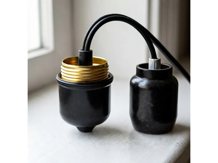 portalampada e27 nero